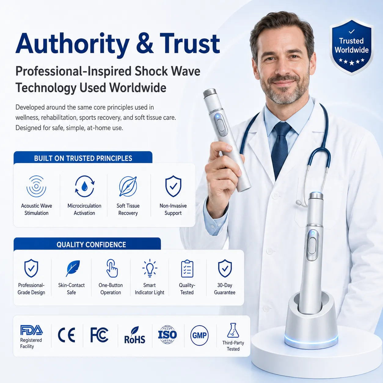 Deep Tissue Relief At Home | Ultrasonic Shock Wave Massager