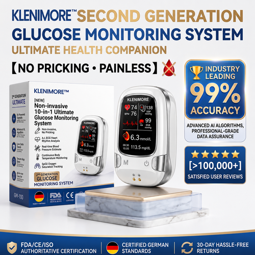 KLENIMORETM Non-Invasive Health Monitor 99.9%Accuracy (Mayo Clinic Recommended)