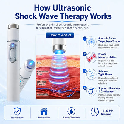 Deep Tissue Relief At Home | Ultrasonic Shock Wave Massager