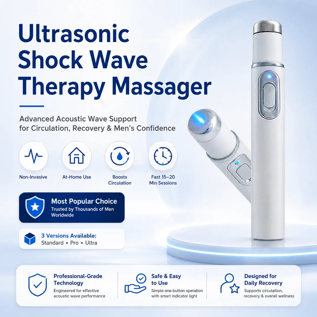 Deep Tissue Relief At Home | Ultrasonic Shock Wave Massager